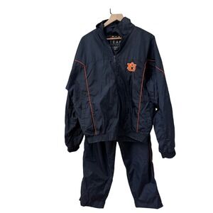 Vintage Team Apparel Auburn Tigers Track Suit XL Navy Blue Orange Windbreaker